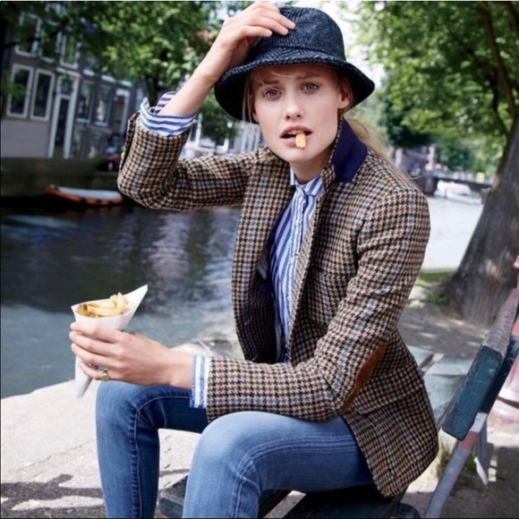 J. Crew Jackets & Blazers - J. Crew Rhodes Houndstooth Wool Blazer